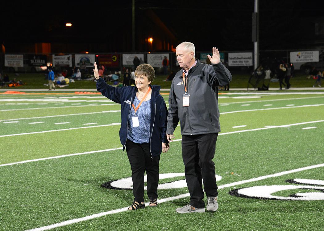 Distinguished Alumni Presented at Half Time